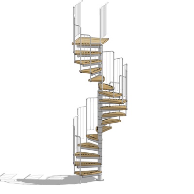 现代楼梯免费su模型(1)