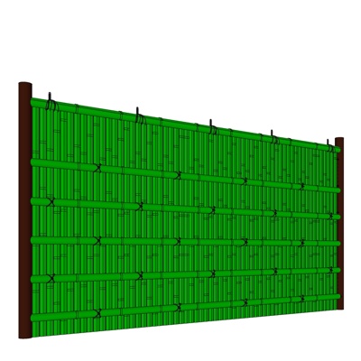 新中式竹子围栏免费su模型(1)