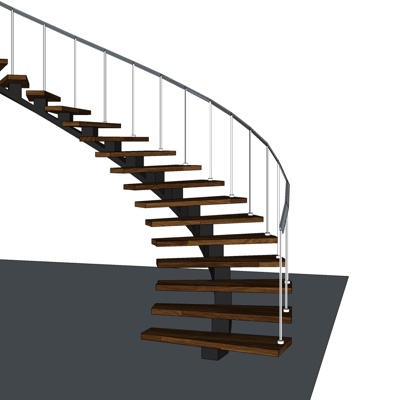 现代旋转楼梯免费su模型(1)
