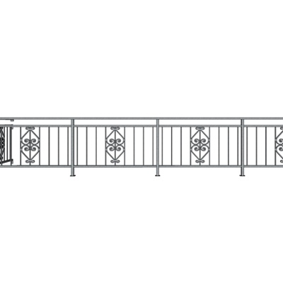 简欧铁艺围栏免费su模型(1)