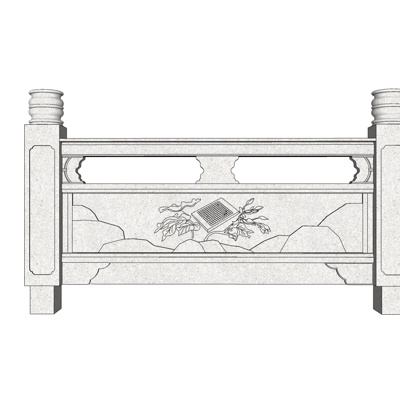 欧式石膏围栏免费su模型(1)