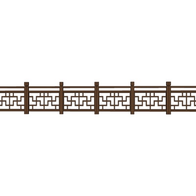 中式铁艺围栏免费su模型(1)