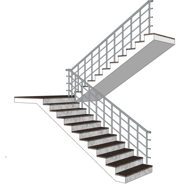 现代楼梯免费su模型(1)