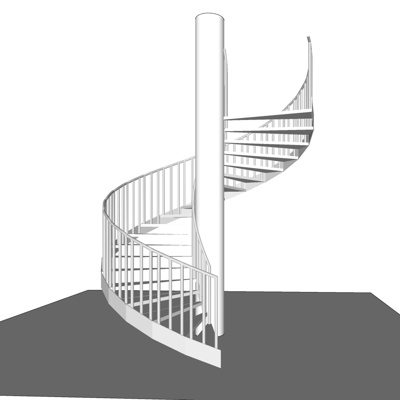 现代旋转楼梯免费su模型(1)
