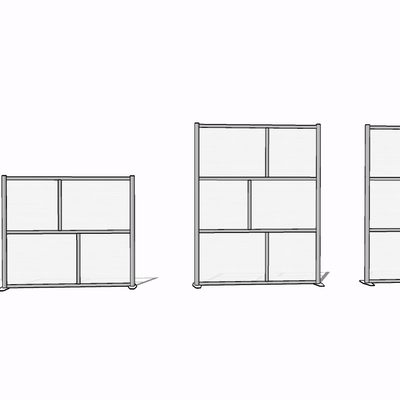 现代屏风隔断免费su模型(1)