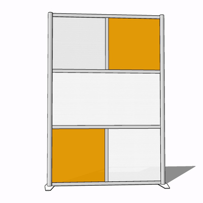 现代屏风隔断免费su模型(1)