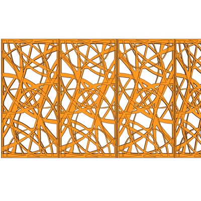 现代镂空屏风隔断免费su模型(1)
