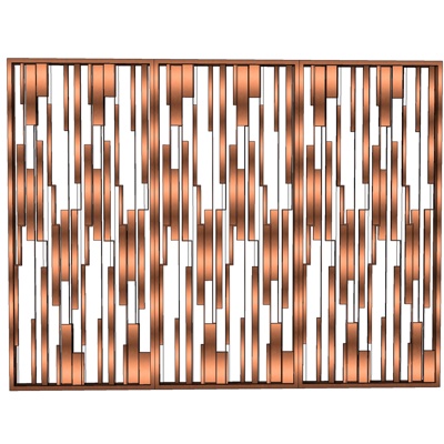 现代金属屏风隔断免费su模型(1)