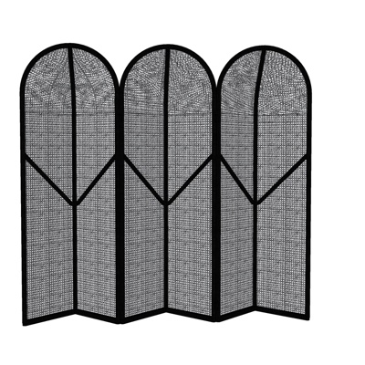 现代屏风隔断免费su模型(1)