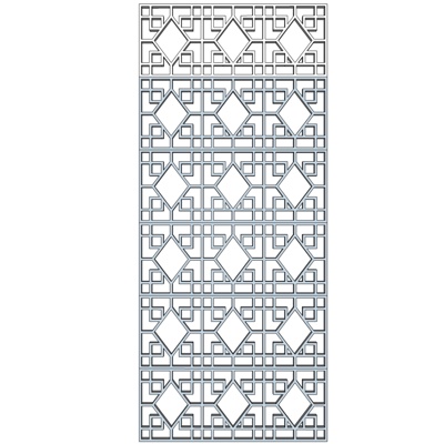 现代铁艺隔断屏风免费su模型(1)