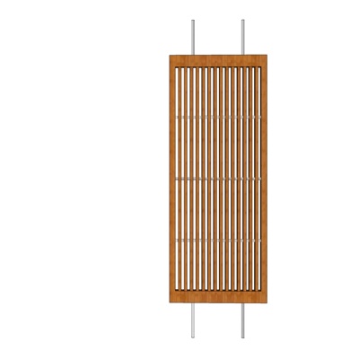 现代实木隔断屏风免费su模型(1)