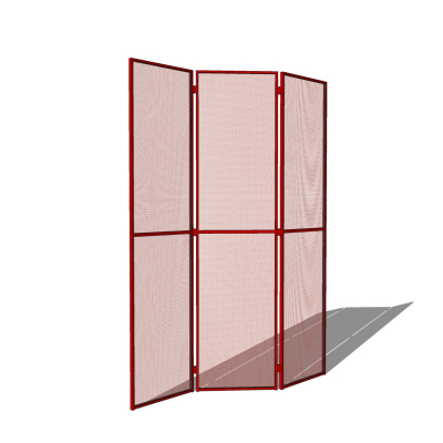 现代屏风隔断免费su模型(1)