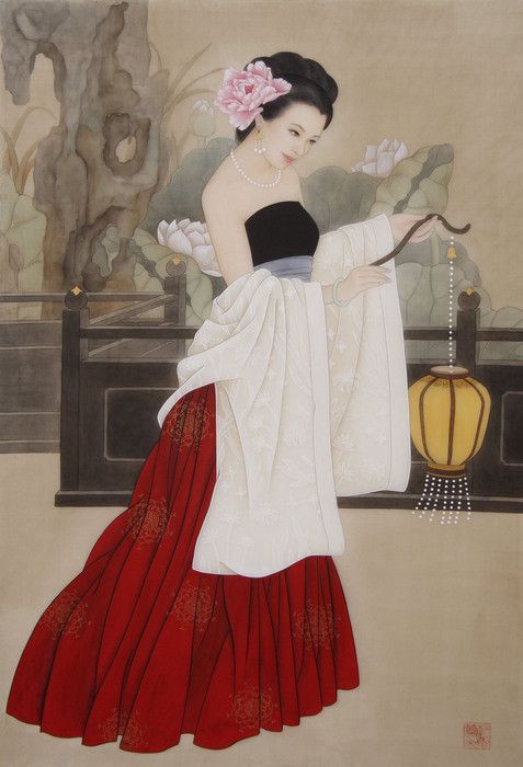 中式古典人物美女仕女图人物字画 (122)中式古典人物美女仕女图人物字画 (122)(1)